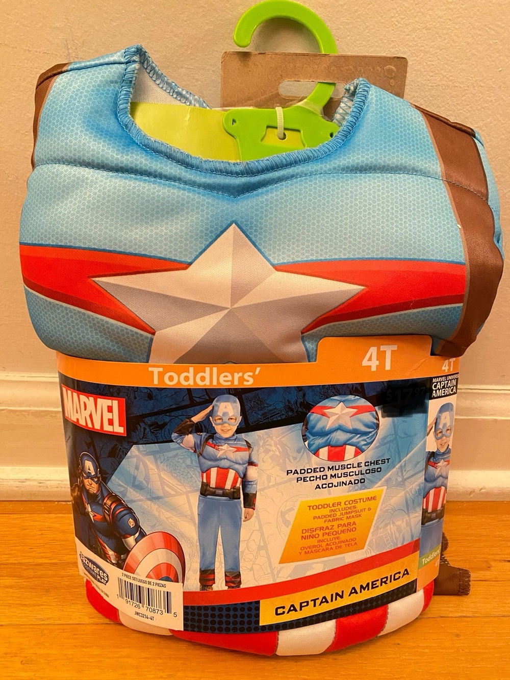 Marvel Captain America Toddlers Costume - Light Blue/Red/White